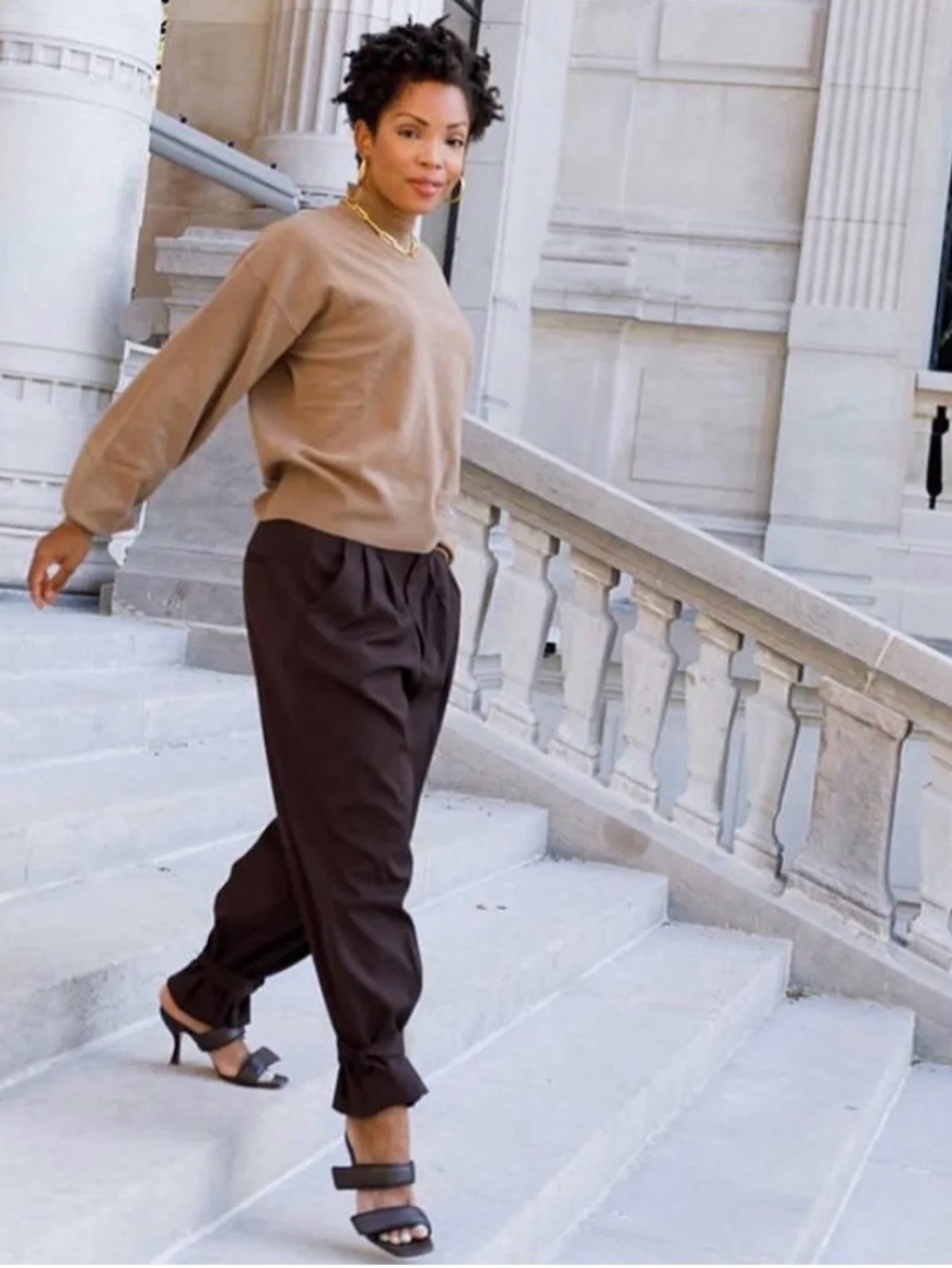 GIA BORGHINI X Pernille Teisbaek
Two Strap Sandal In Dark Brown